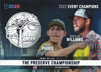 2023 Disc Golf Pro Tour - Event Champions #E8 Preserve Championship (Bradley Williams / Paige Pierce) Front
